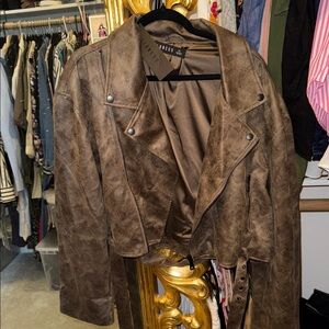 Love Distressed Brown Leather Jacket